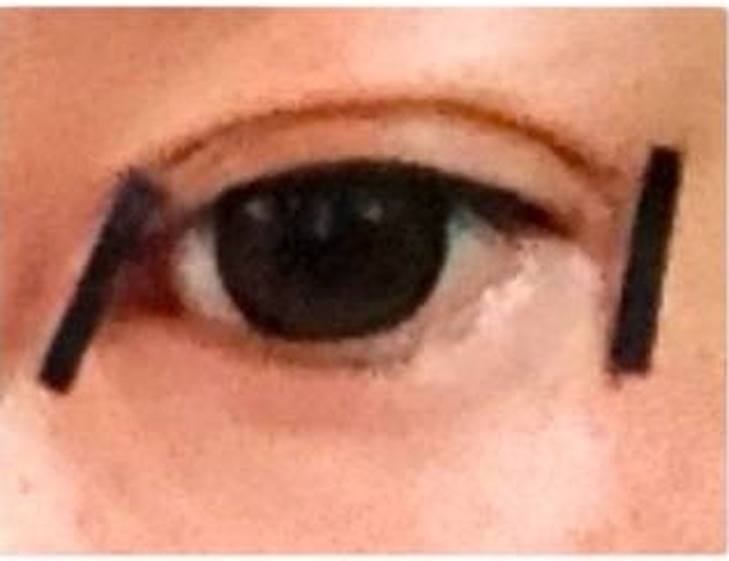 黒いつまみを持ってテープをのせたところ